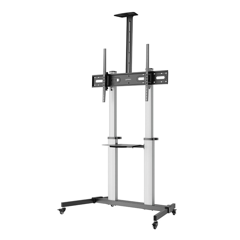 Support Mobile MANHATTAN En Aluminium Avec Etagères Pour TV 60" - 100" (462563)