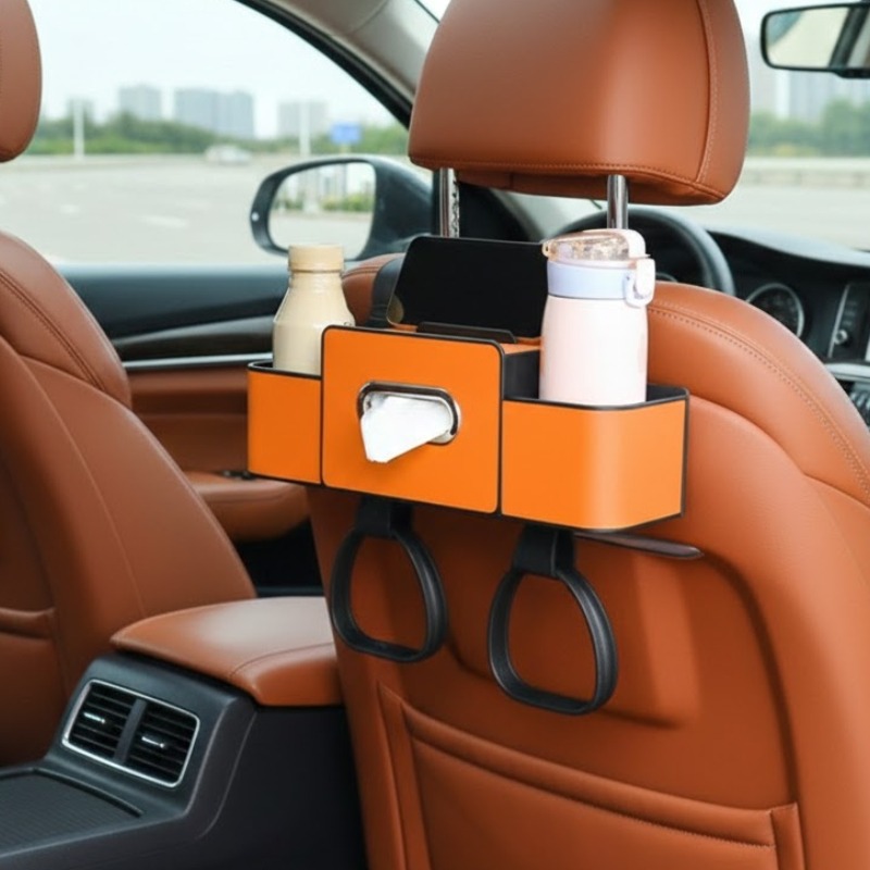 Support Multifonctions Avec Crochets Pour Voiture (SN008) - Orange