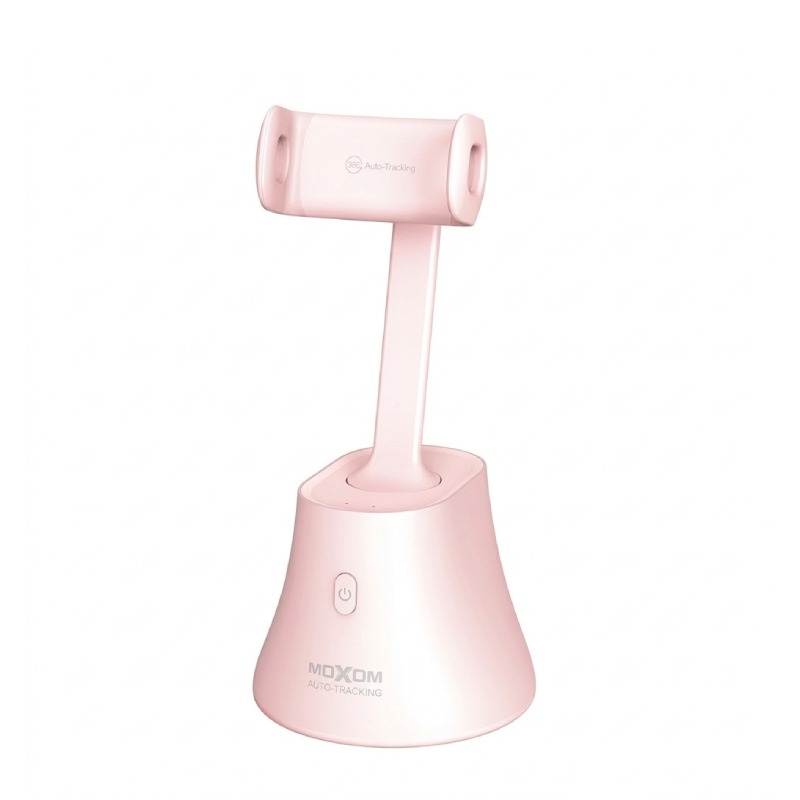 Support Smartphone MOXOM De Suivi Automatique a Rotation 360° - Rose
