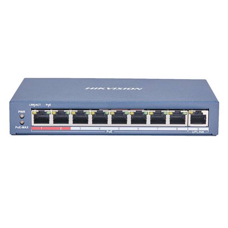 Switch HIKVISION DS-3E0109P-E-C 8 Ports Poe Fast Ethernet 10/100 Mbps