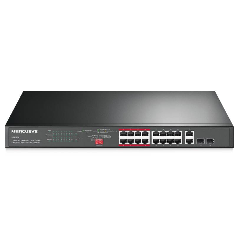 Switch Rackable MERCUSYS MS118CP 20 Ports dont 16 Ports PoE+
