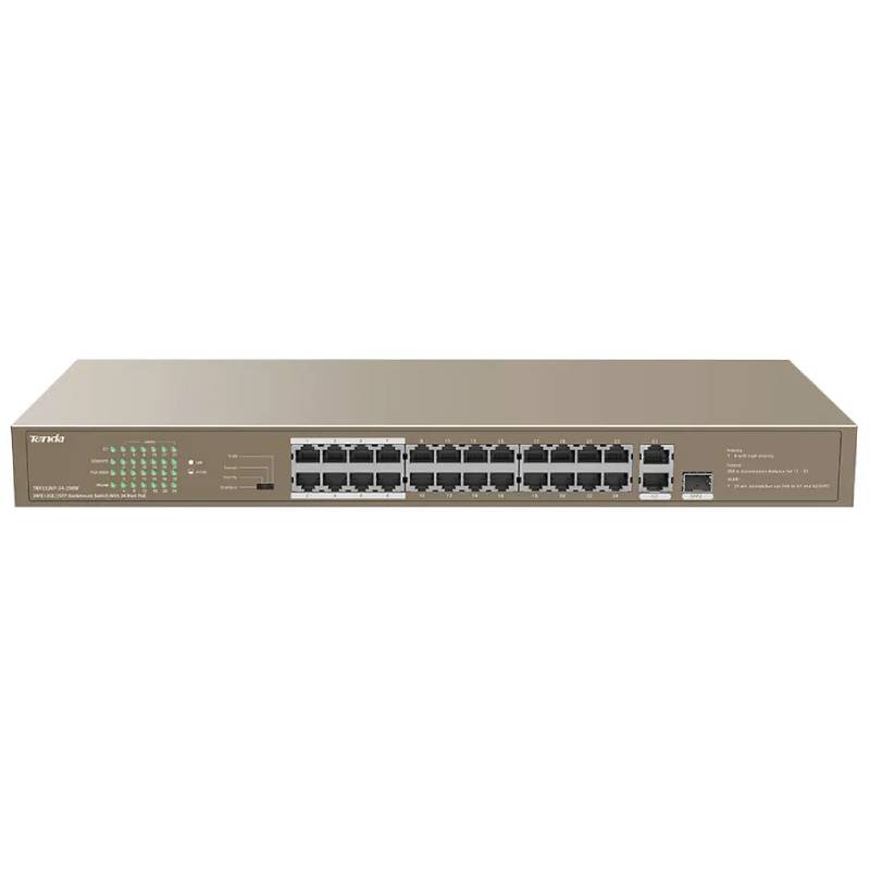 Switch TENDA TEF1126P Rackable 24FE+2GE/1SFP avec 24 ports PoE