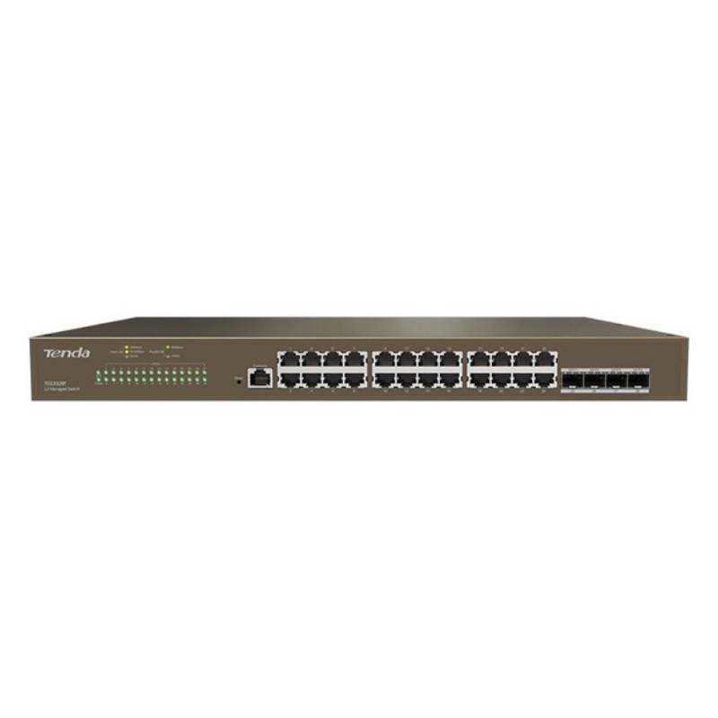 Switch TENDA TEG3328F 24 Ports Gigabit RJ45 + 4 SFP 1U 19" L2