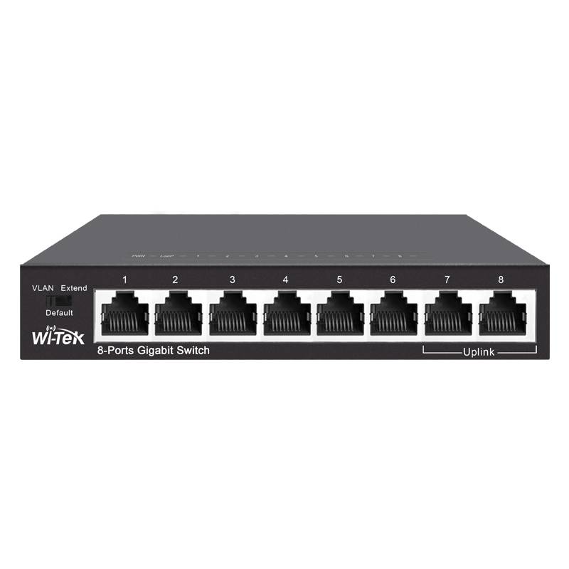 Switch WITEK WI-SG108V2 6 Ports RJ45 Avec 2 Ports Uplink RJ45