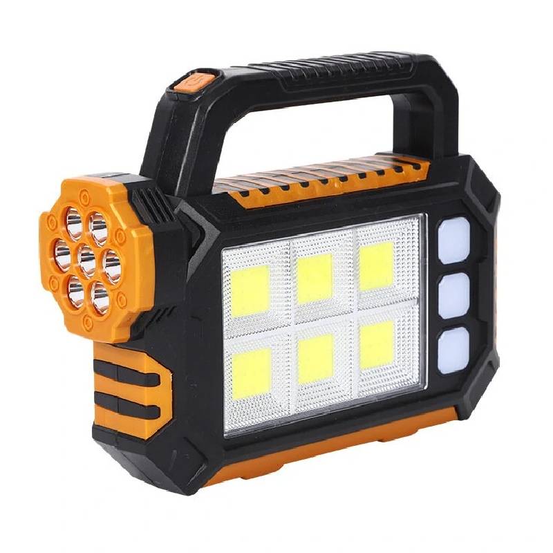 Lampe de travail LED portable 3 en 1 rechargeable par USB et énergie solaire