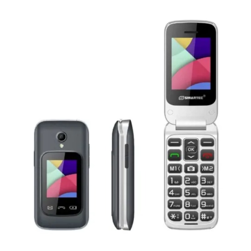 Téléphone Portable SMARTEC F1 FLIP - Gris