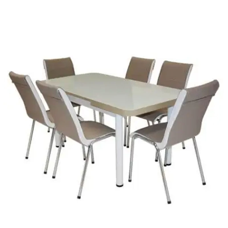 Table Extensible Tulipe SOTUFAB 130 x 160 x 80 cm - Taupe&Blanc