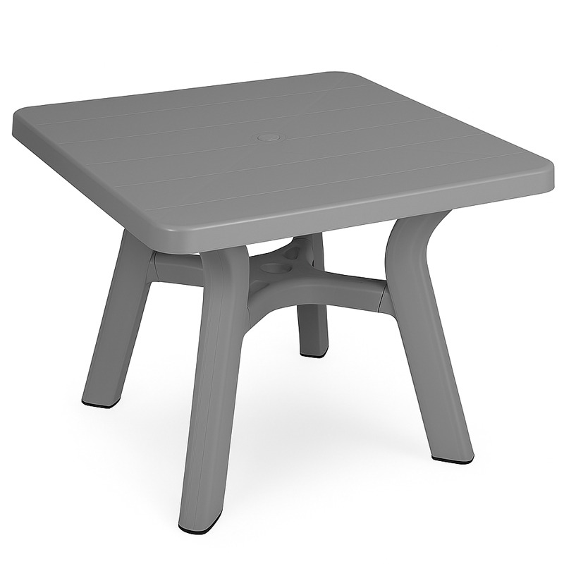 Table Plastique Carré Sarra - Gris