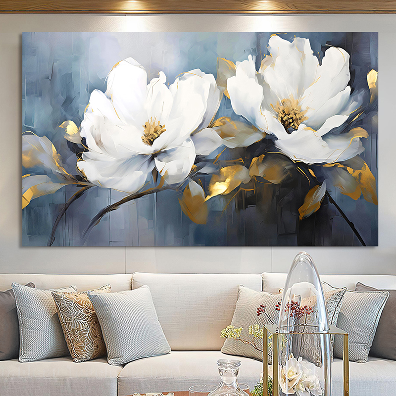 Tableau De Décoration 120 x 80 cm Fleurs (BY25-T02)