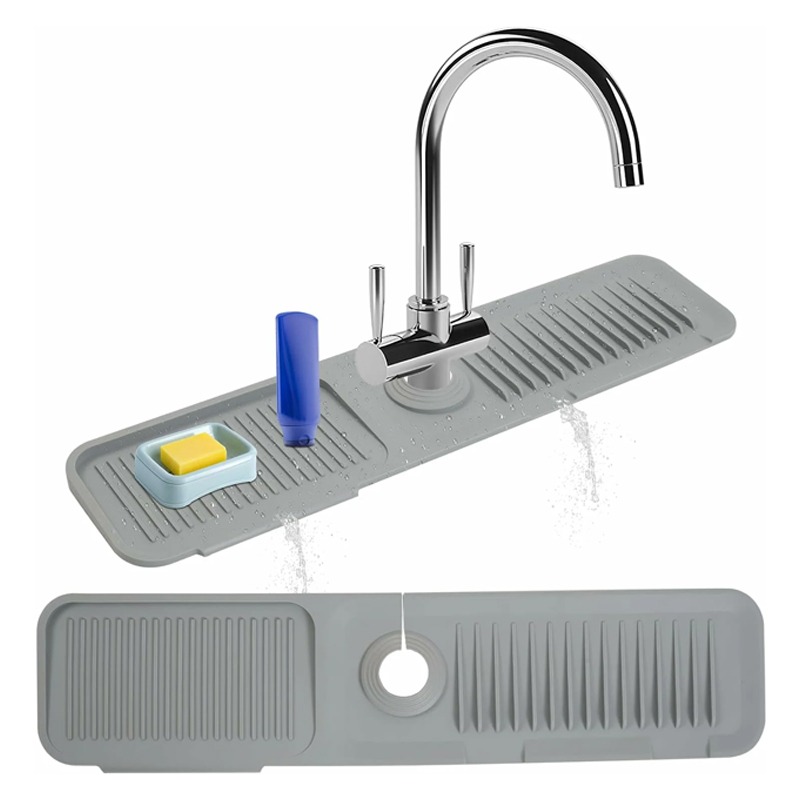 Tapis de Robinet en Silicone - Gris