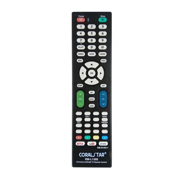 Télécommande Universelle Pour Smart TVs RM-L1388 -  Noir