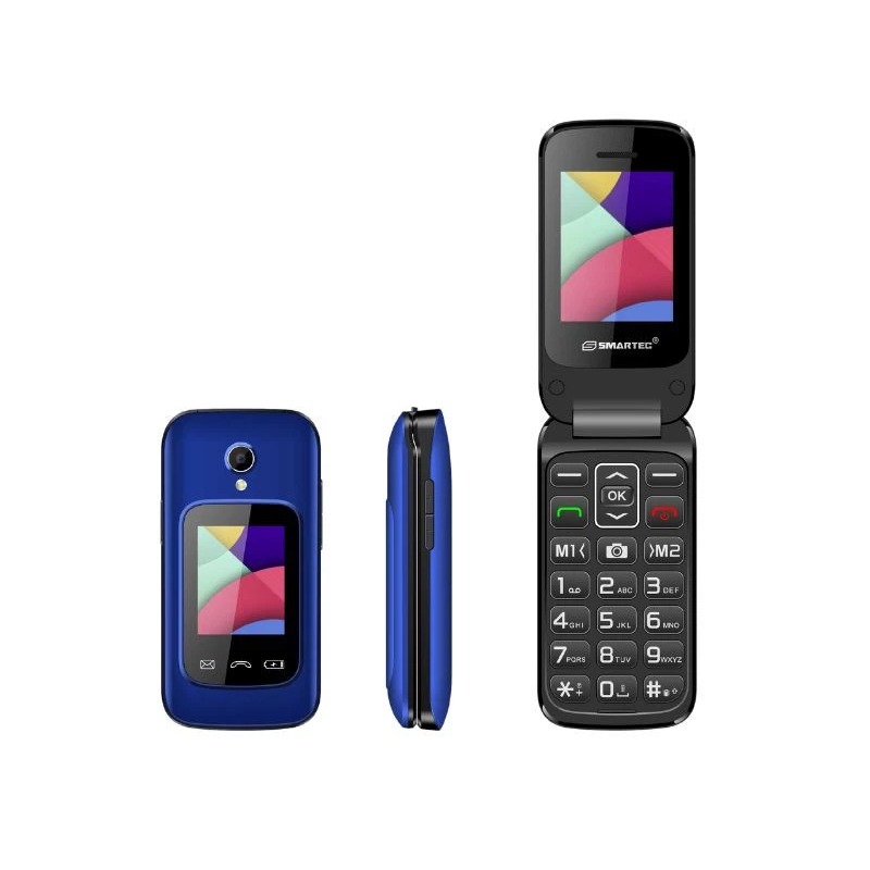 Téléphone Portable SMARTEC F1 FLIP - Bleu