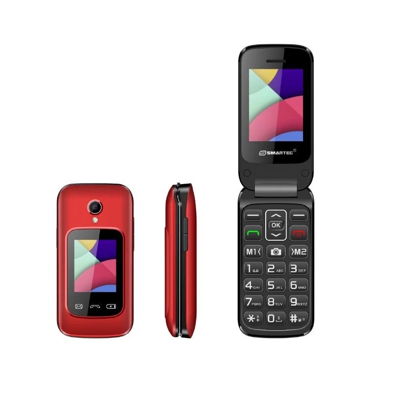 Téléphone Portable SMARTEC F1 FLIP - Rouge