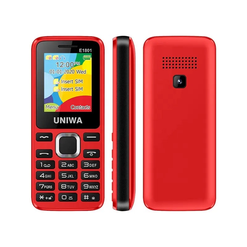 Téléphone Portable UNIWA E1801 - Rouge
