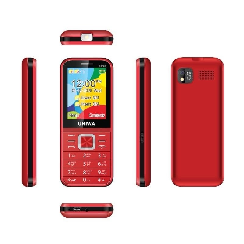 Téléphone Portable UNIWA E1802 - Rouge