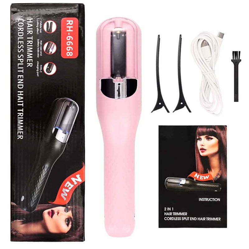 Tondeuse à Cheveux Sans Fil Pour Pointes Fourchues - Rose