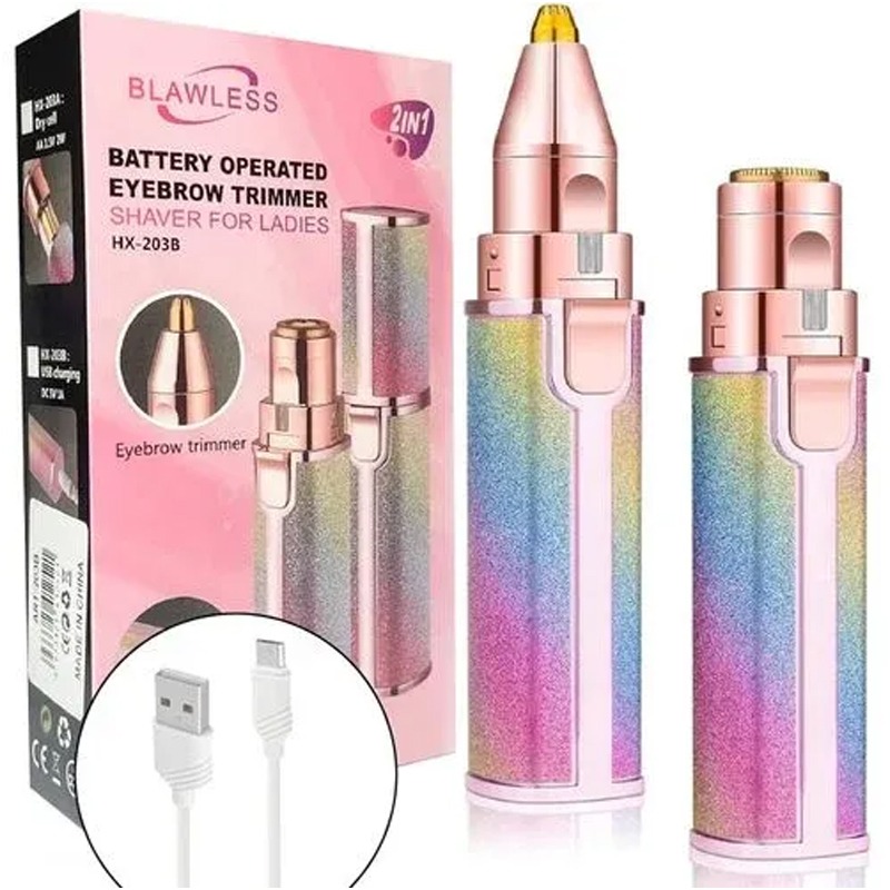Tondeuse et rasoir à sourcils 2EN1 BLAWLESS HX-203B - Rose Gold