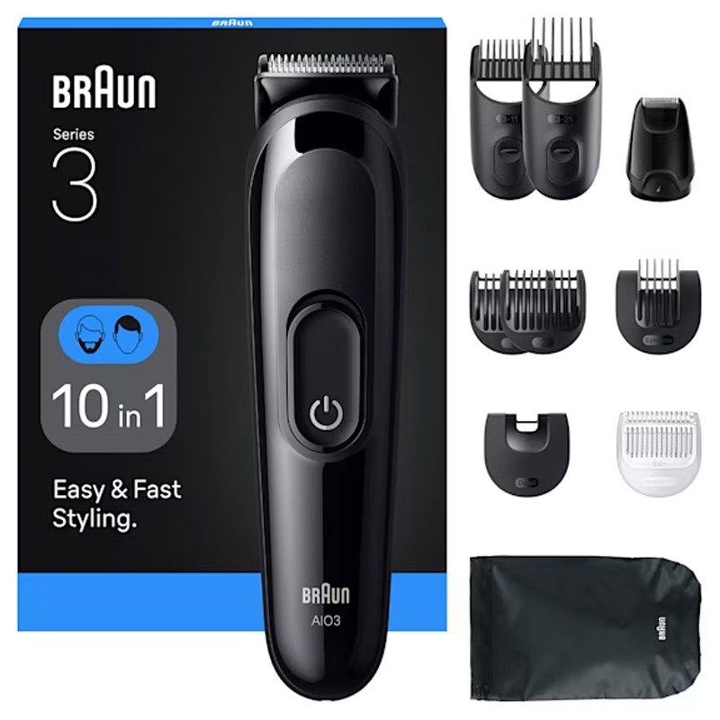 Tondeuse Multifonction 10EN1 BRAUN AIO3560 Rechargeable - Noir