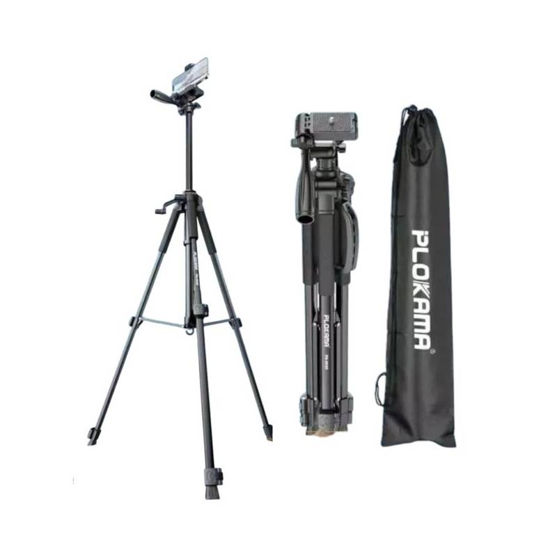 Trépied PLOKAMA PK 9990 180 cm avec Télécommande Bluetooth - Noir