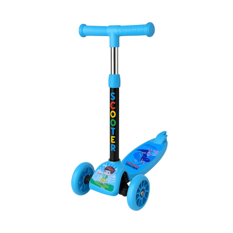 Trottinette Pour Enfant Lumineuse Avec Design 3 Roues - Bleu