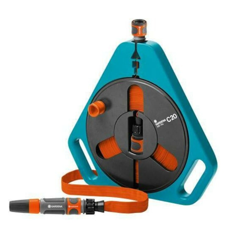 TUYAU PLAT TEXTILE CLASSIC 15MM EN BOÎTIER-ENROULEUR - GARDENA