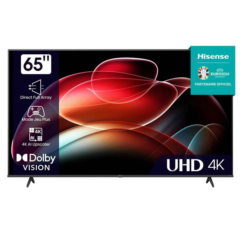 TV HISENSE 65" Smart A6N Smart UHD 4K - Noir