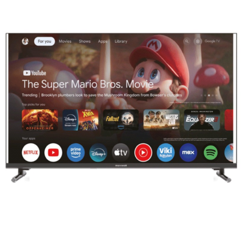 TV MAXWELL 43" MG60 FHD QLED Smart Google Tv avec Recepteur Integré