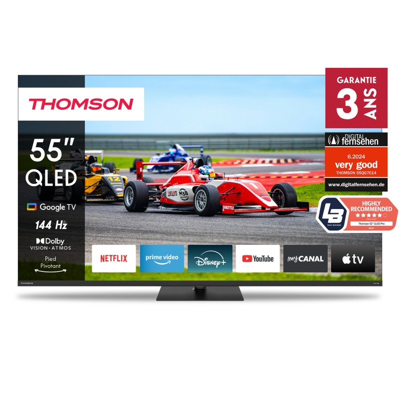 TV Thomson 55" 55QG7C14 QLED Pro Google Tv - Noir