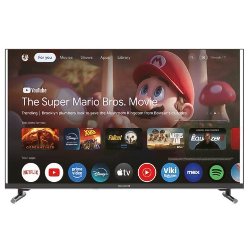 Tv MAXWELL 55" MG60 QLED 4K Smart Google Tv avec Recepteur Integre - Noir