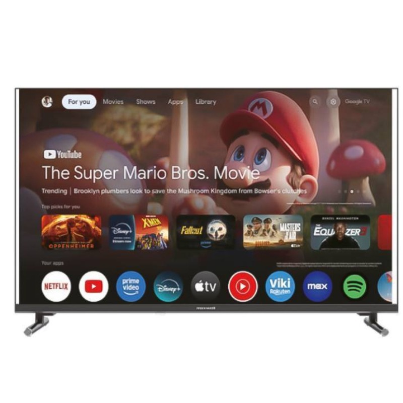 Tv MAXWELL 65" MG60 QLED 4K Smart Google Tv avec Recepteur Integre - Noir
