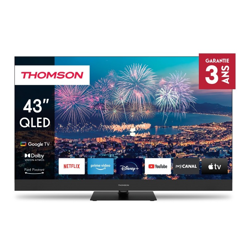 Tv Thomson 43" 43QG6C14 QLED Plus Google Tv - Noir
