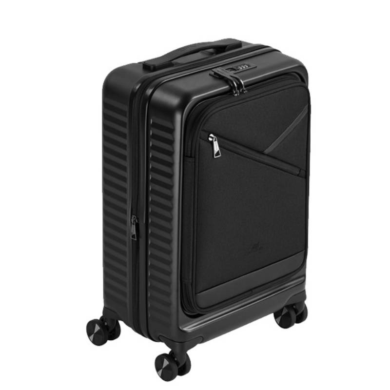 Valise cabine RIVACASE extensible ECO Hardshell 20" 34L - Noir