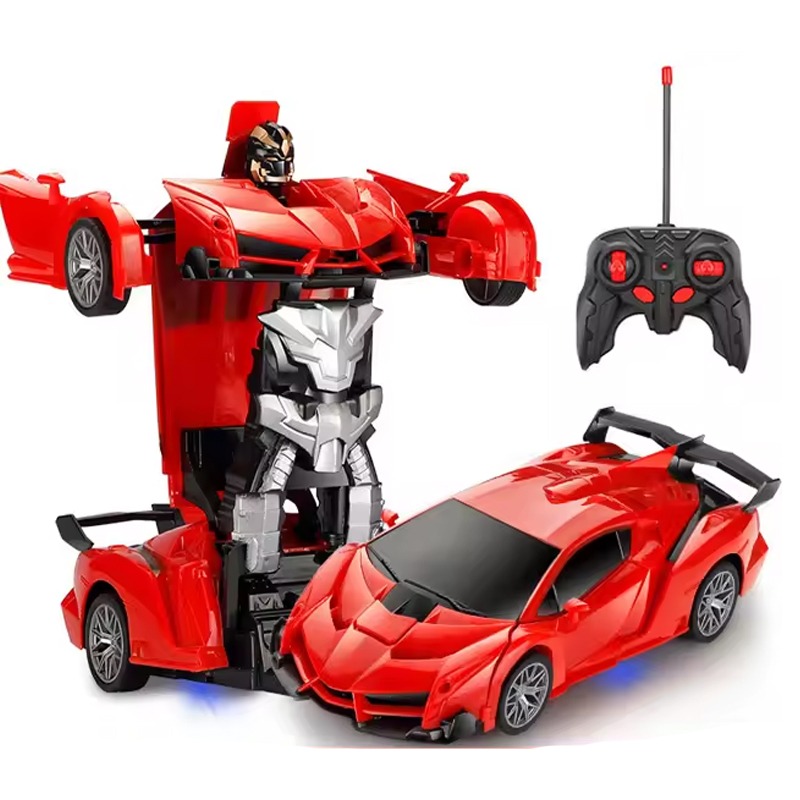 Voiture Robot 2EN1 Télécommandée - Rouge