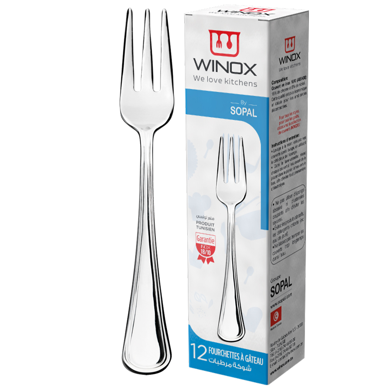 Etui Fourchette à Gâteaux WINOX Série Douja 12 Pièces - Inox Inoxydable