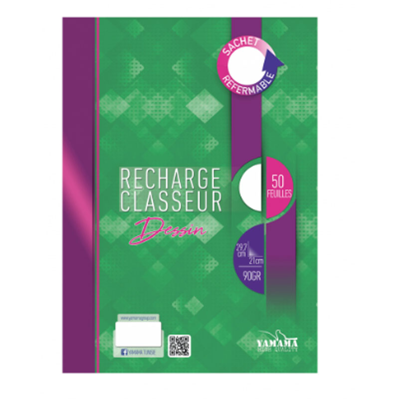 Recharge Dessin YAMAMA 50 Fuilles 90Gr PM