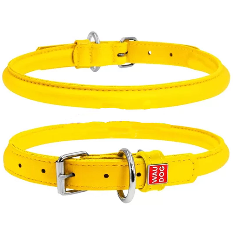 Collier WAUDOG Rond Glamour 8mm 33-41Cm - Jaune