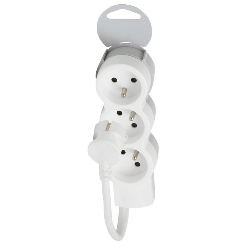 Multiprises LEGRAND 3 Ports 1.5M - Blanc&Gris(050051)
