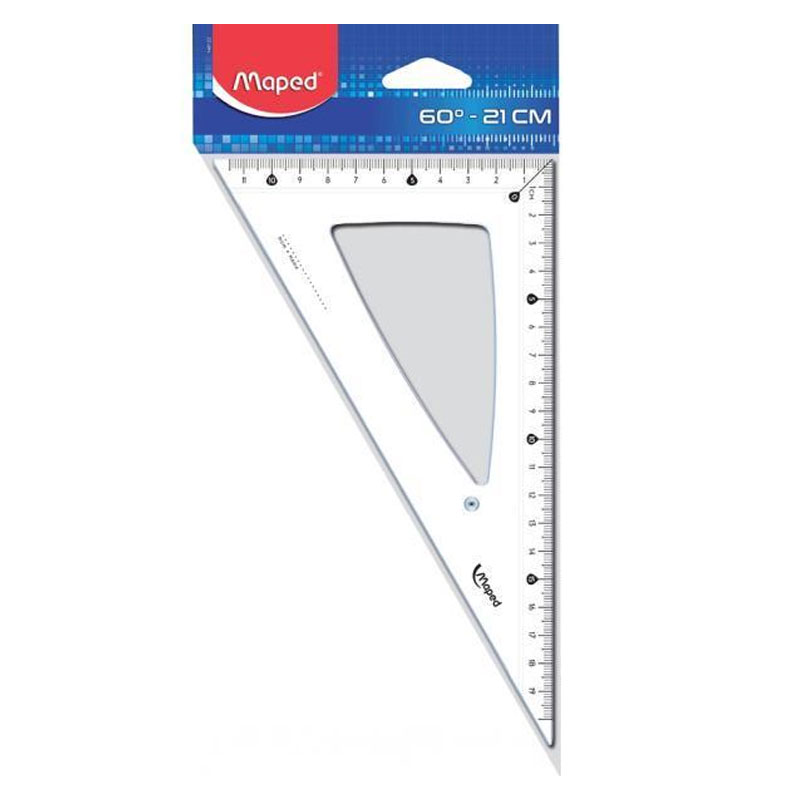 Équerre Graduée MAPED 21cm 60° 146122 Plastique - Transparent