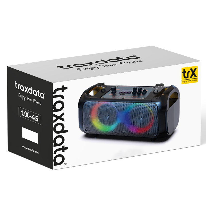 Haut Parleur Mobile TRAXDATA TRX-45 Bluetooth Avec Micro Sans Fil - Noir - Image 2