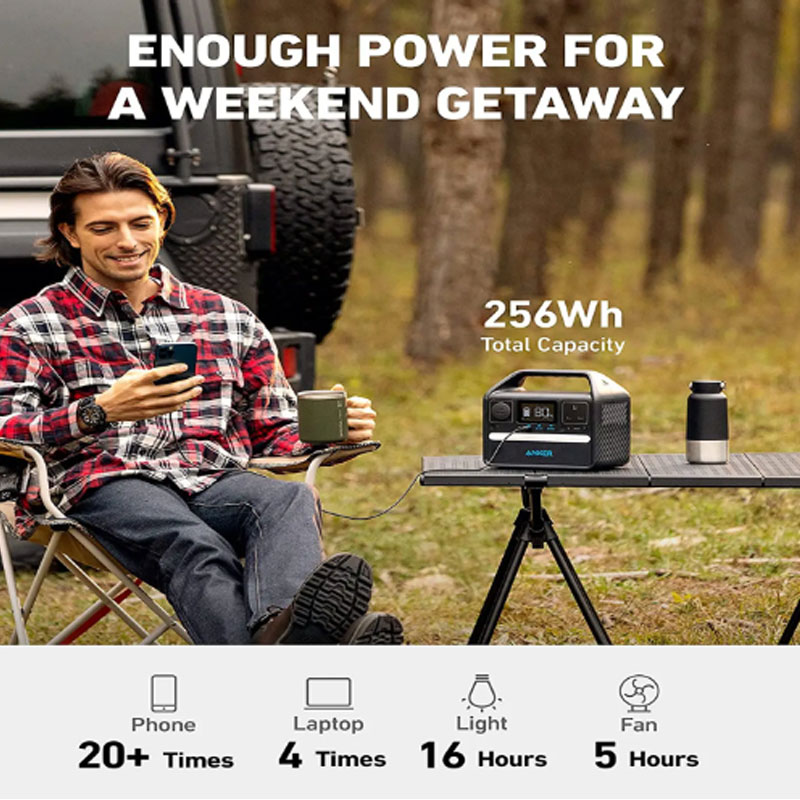 Station D'alimentation Portable ANKER 521 Power House 256 WH - Image 3