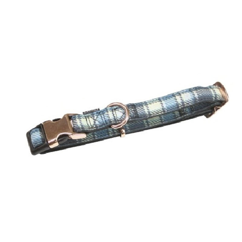 Collier Cuir Edinburgh Pour Chiens 20-30x10 - Bleu