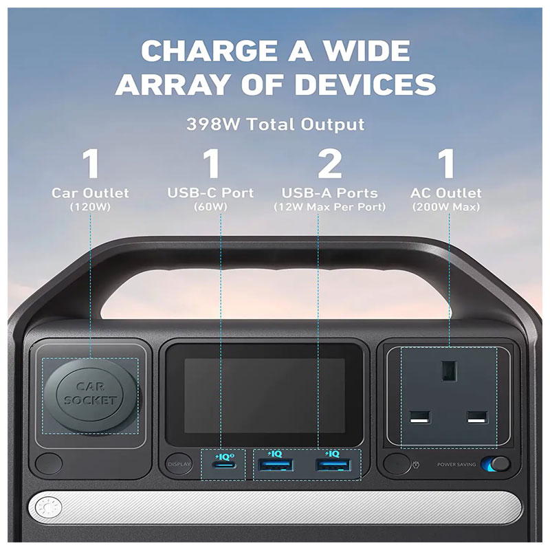Station D'alimentation Portable ANKER 521 Power House 256 WH - Image 2