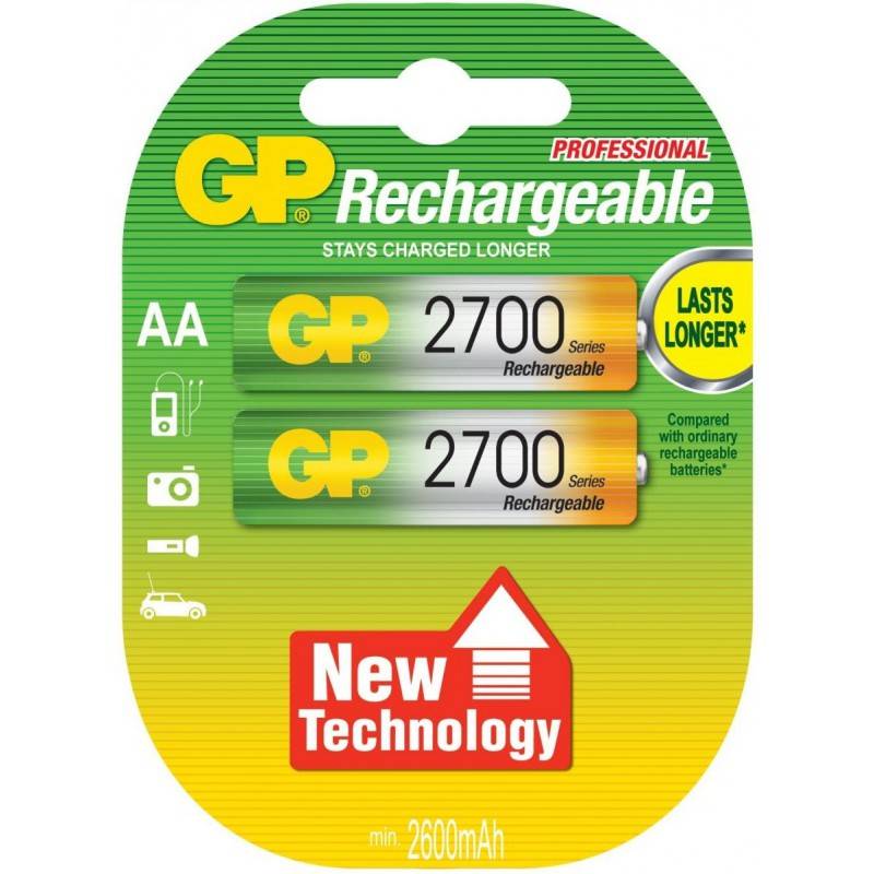 2 x Pile Rechargeables GP 1.2V 2600mAh, Photo boutique MyTek chez MyTek