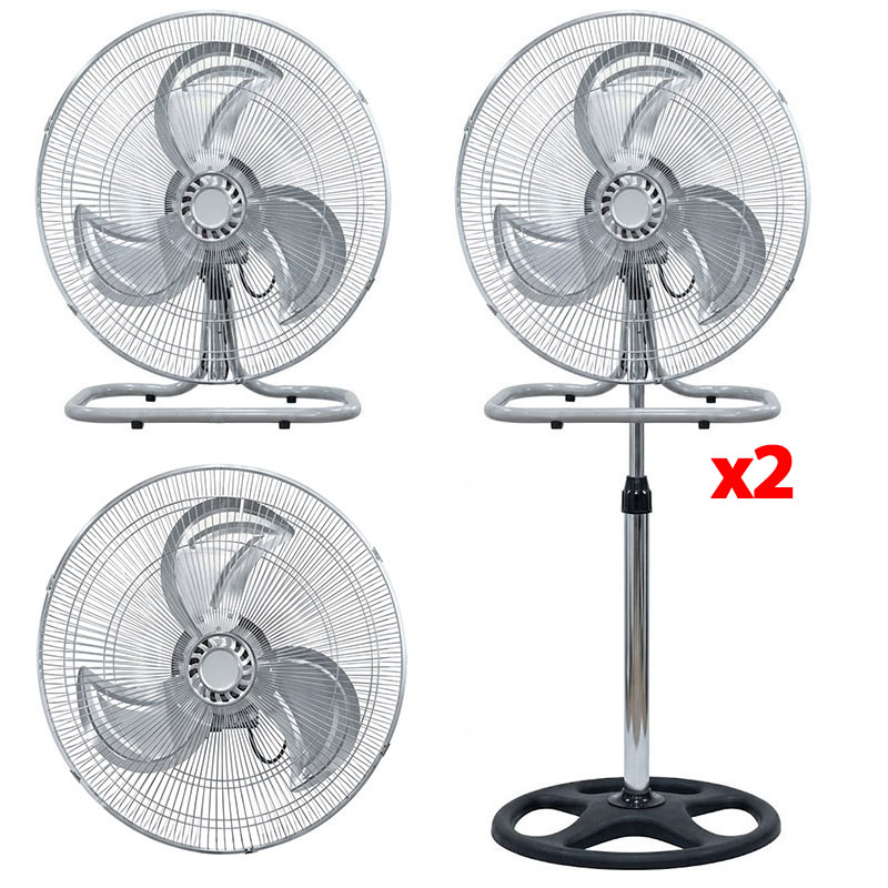 2x Ventilateurs 3en1 UTECH FS-1813 - Silver