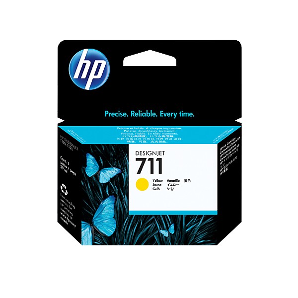 Cartouche Jet d'encre Original HP 711 -  Jaune (CZ132A)