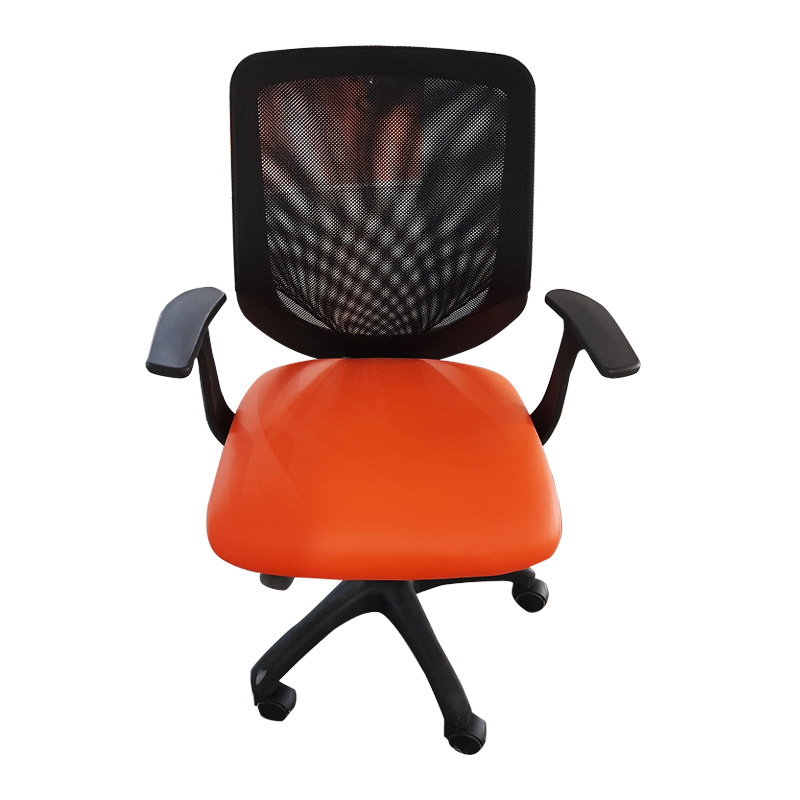 Chaise Atlanta Mesh En Simili Cuir Avec Accoudoirs & Base polypropyléne - Orange - Image 2