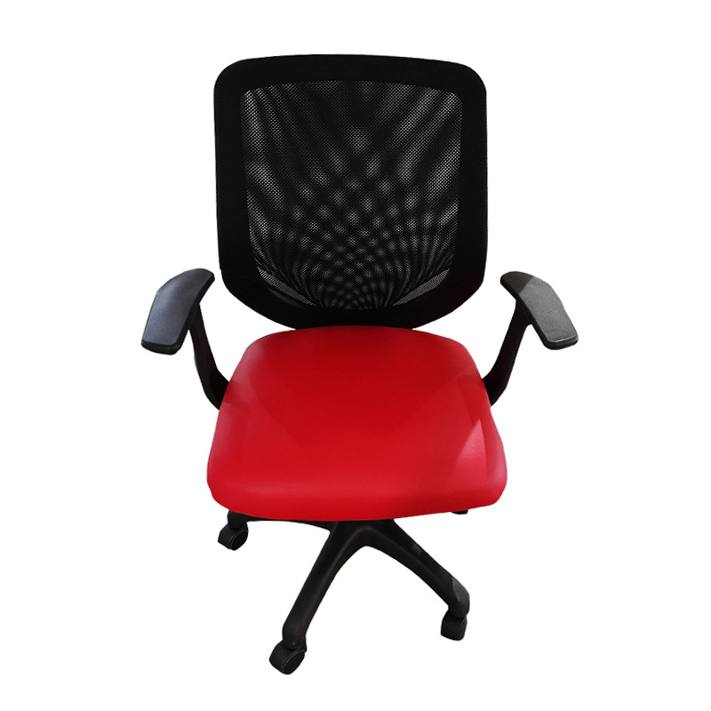 Chaise Atlanta Mesh En Simili Cuir Avec Accoudoirs & Base polypropyléne - Rouge - Image 2