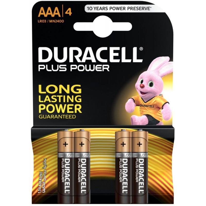 4 Piles DURACELL Plus Power AAA