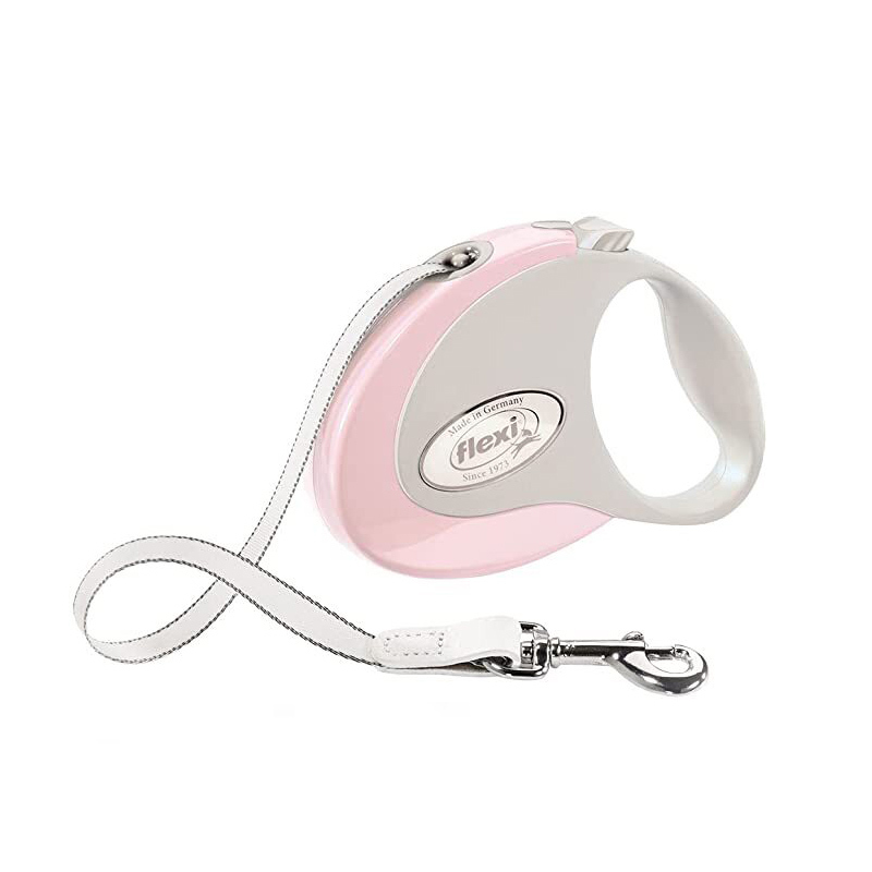 Laisse Flexi Style S Bande 3m Pour Chien - Rose