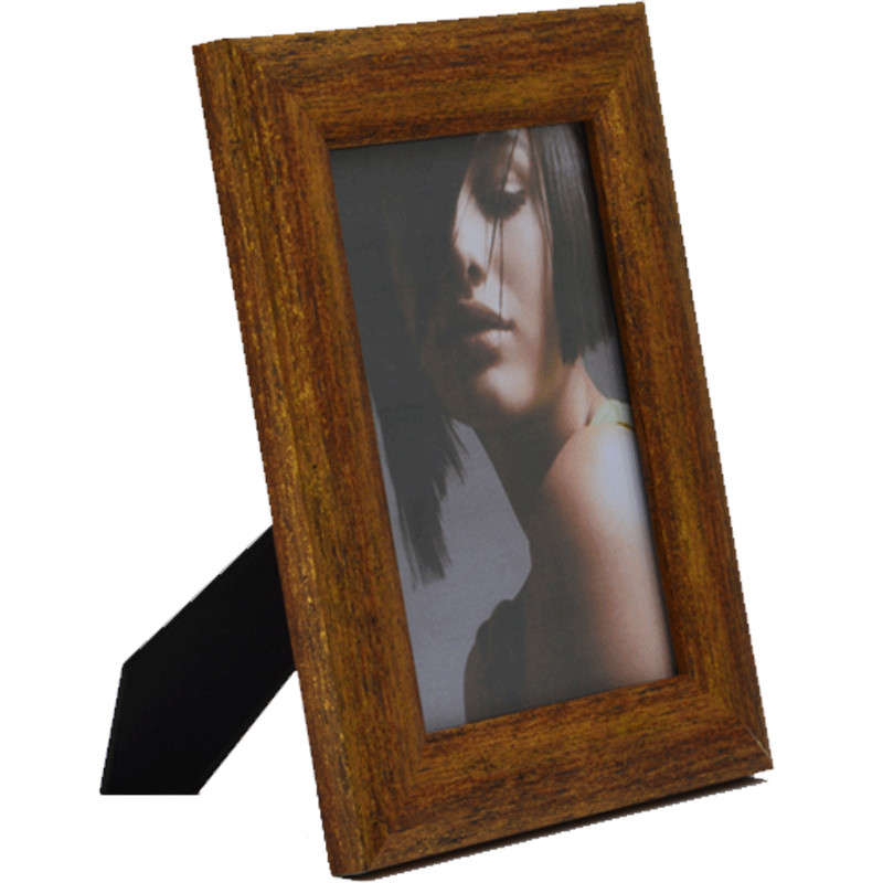 Cadre Photo Rectangulaire Basic et Moderne 22x28cm en Bois - Dore